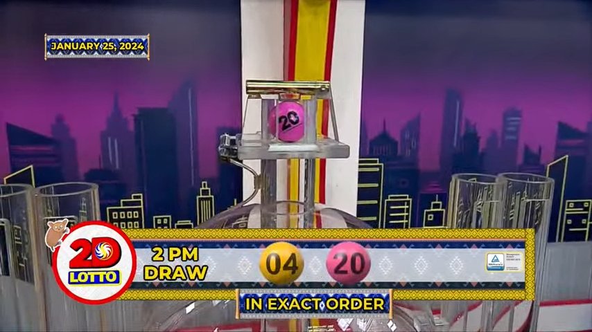 January 25, 2024 2 Digit Lotto Result 2 PM Draw