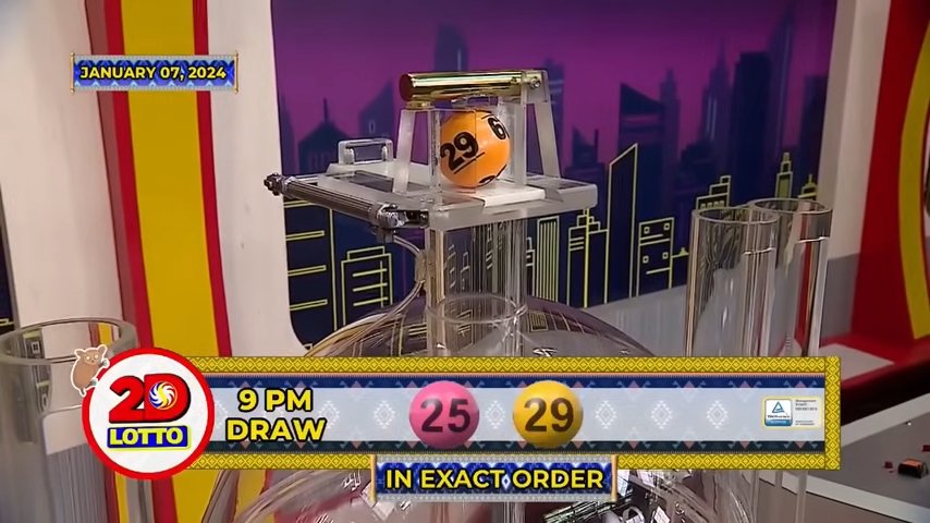 January 7, 2024 2 Digit Lotto Result 9 PM Draw