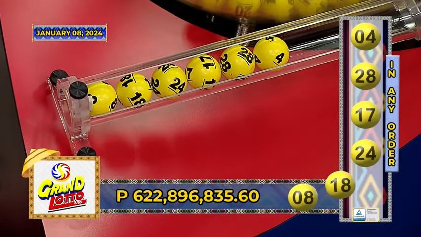 January 8, 2024 6/55 Lotto Result 9 PM Draw