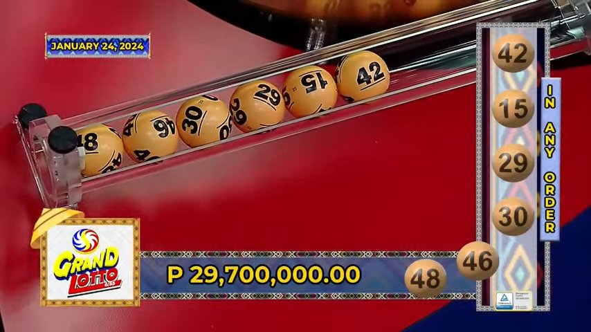 January 24, 2024 6/55 Lotto Result 9 PM Draw