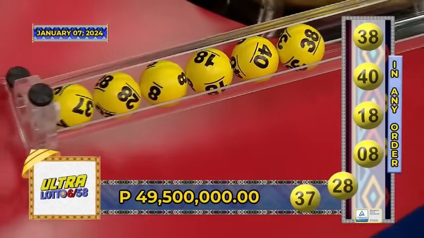 January 7, 2024 6/58 Lotto Result 9 PM Draw