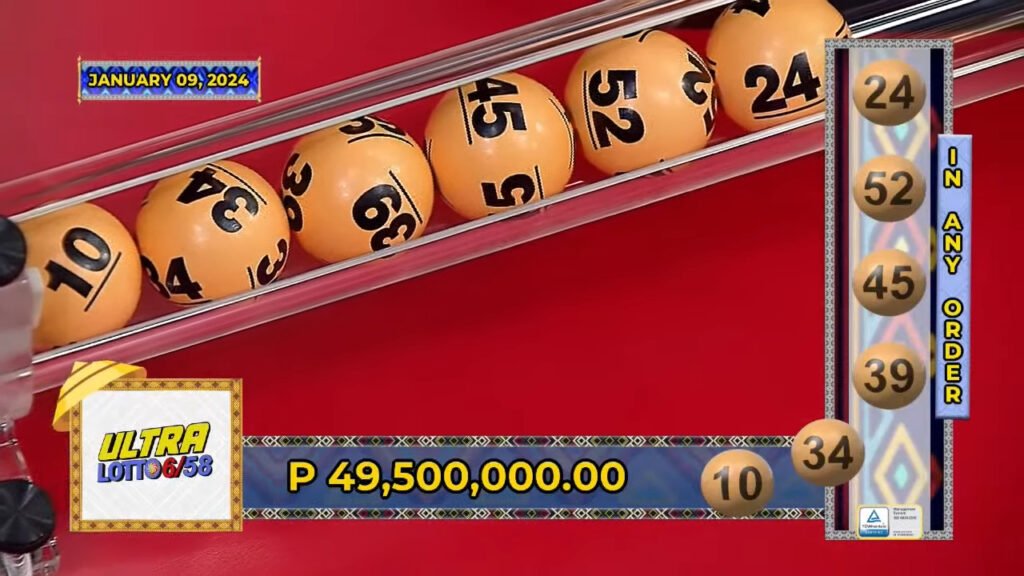 January 9, 2024 6/58 Lotto Result 9 PM Draw