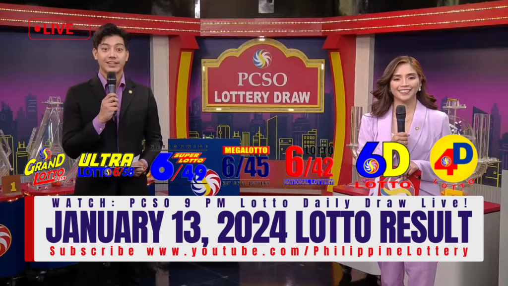 January 13, 2024 Lotto Result