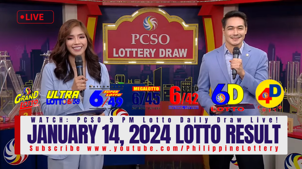 January 14, 2024 Lotto Result
