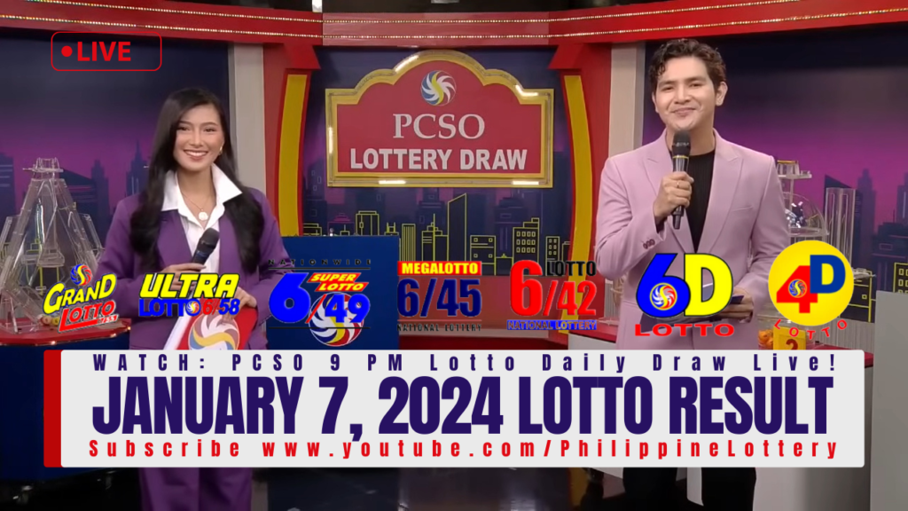January 7, 2024 Lotto Result
