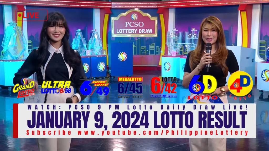 January 9, 2024 Lotto Result