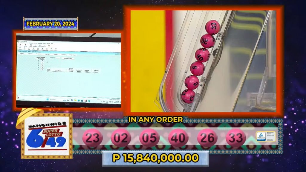 February 20 2024 6/49 Lotto Result 9 PM Draw Click Image for Complete Lotto Result