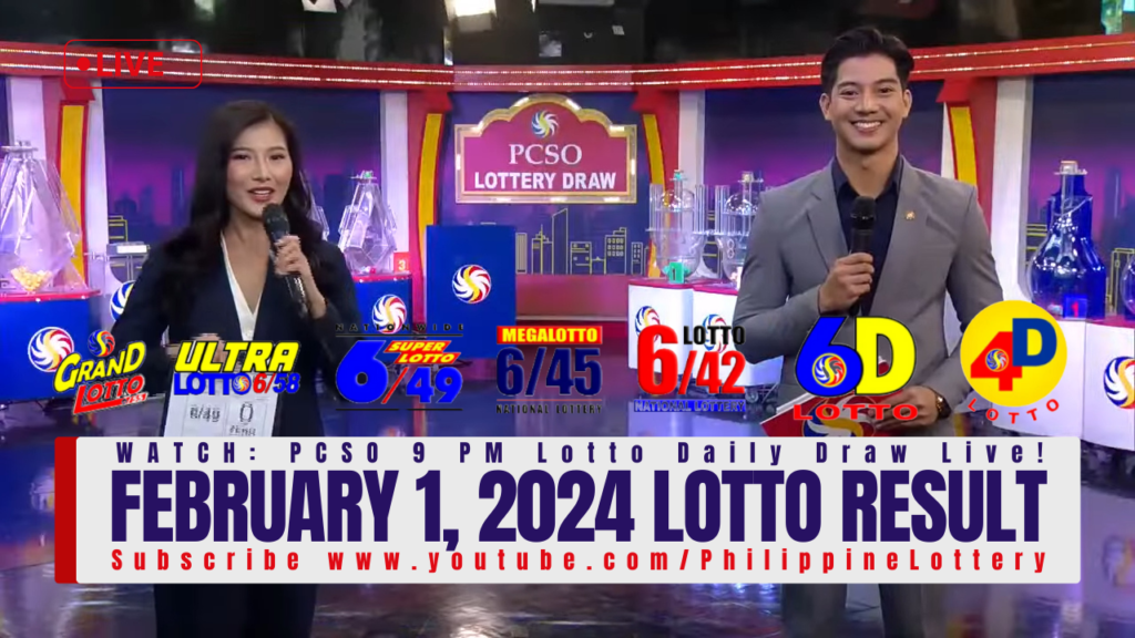 February 1 2024 Lotto Result 6/49 6/42 6D 3D 2D