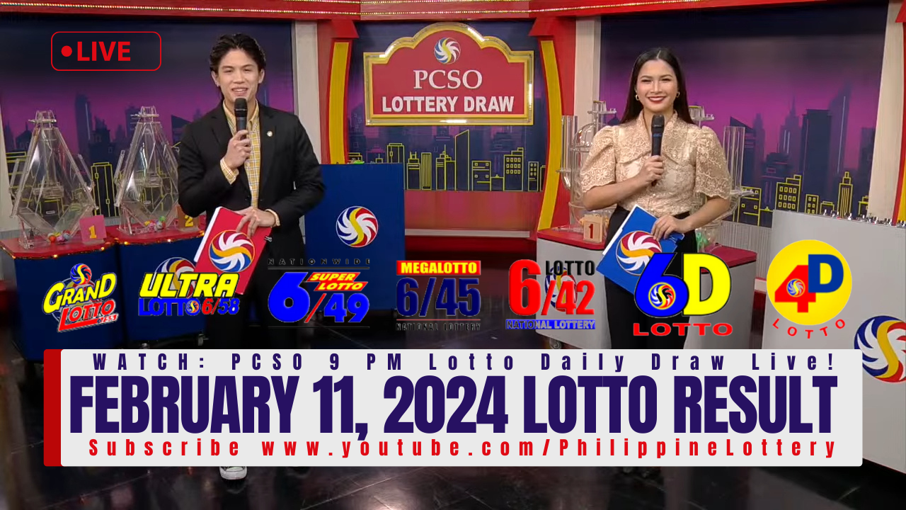 February 11 2024 Lotto Result 6/58 6/49 3D 2D