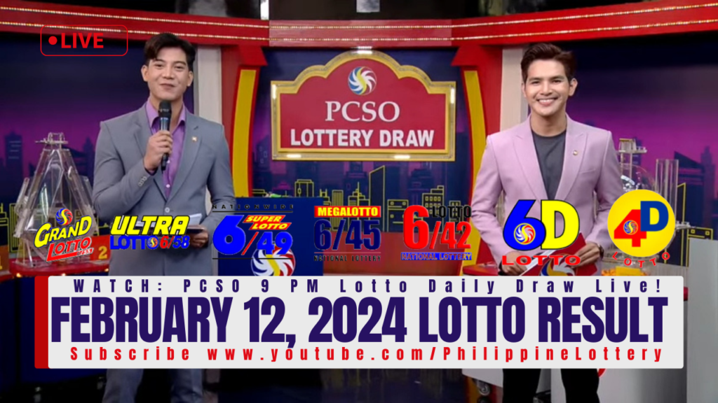 February 12 2024 Lotto Result Today 6/55 6/45 4D 3D 2D