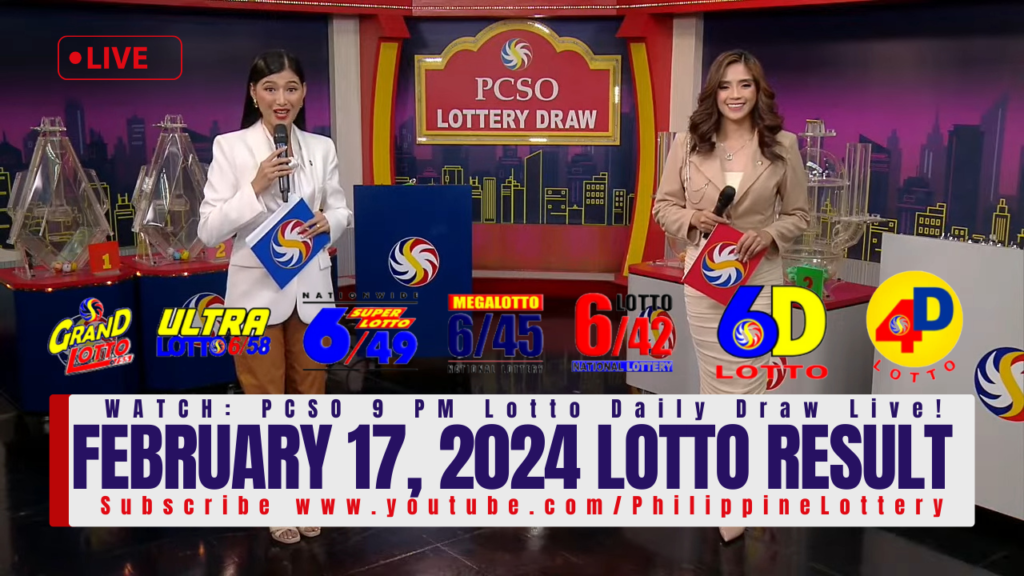 February 17 2024 Lotto Result 6/55 6/42 6D 3D 2D