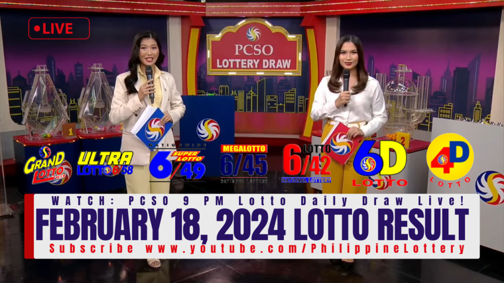 February 18 2024 Lotto Result 6/58 6/49 3D 2D