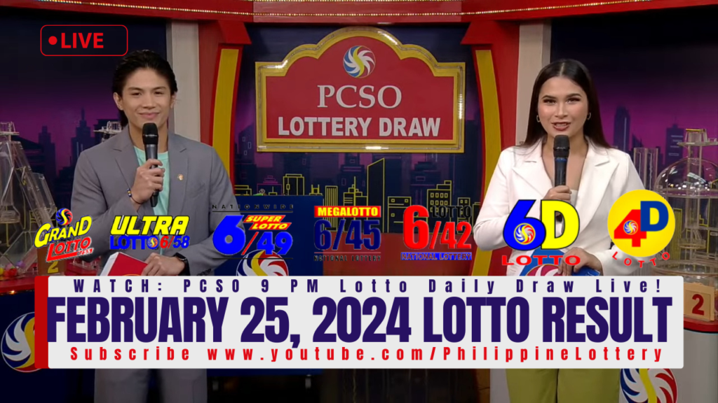 February 25 2024 Lotto Result 6/58 6/49 3D 2D