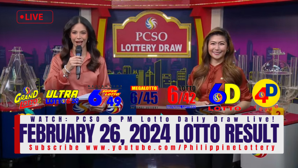 February 26 2024 Lotto Result Today 6/55 6/45 4D 3D 2D