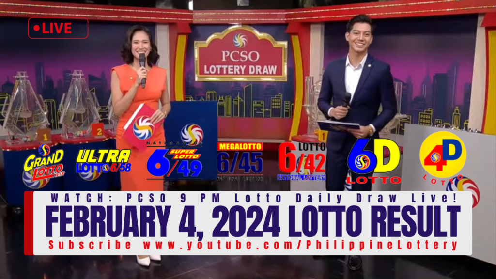 February 4 2024 Lotto Result 6/58 6/49 3D 2D
