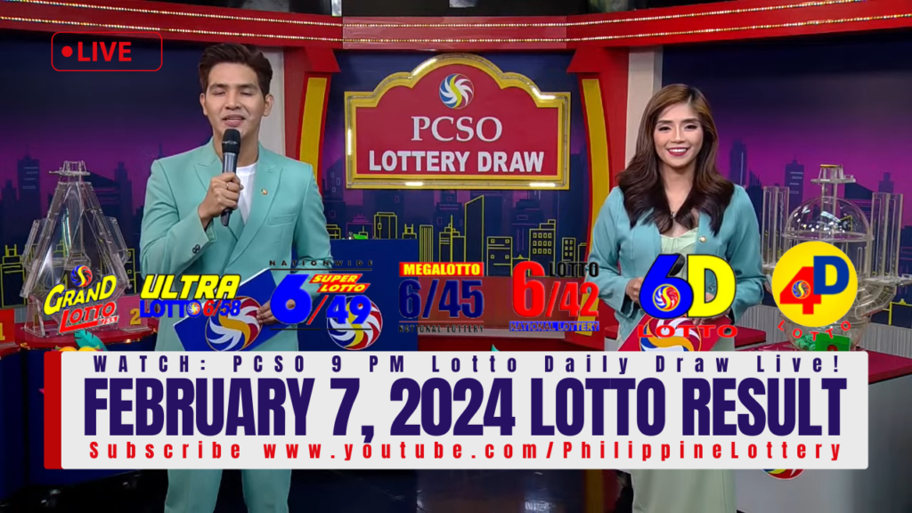 February 7 2024 Lotto Result 6/55 6/45 4D 3D 2D