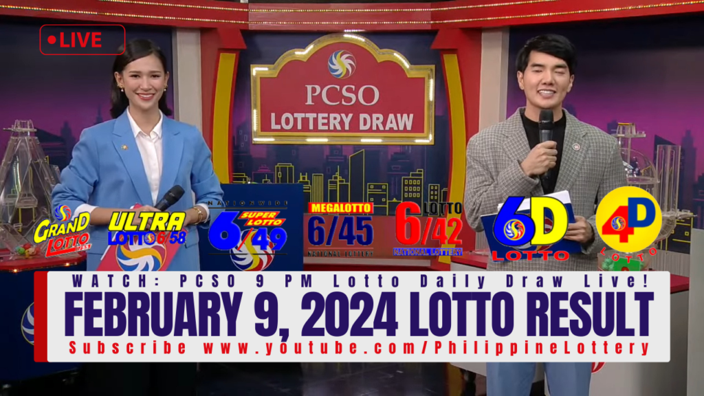 February 9 2024 Lotto Result 6/58 6/45 4D 3D 2D