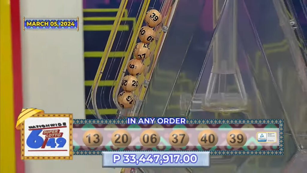 March 5 2024 6/49 Lotto Result 9 PM Draw Click Image for Complete Lotto Result
