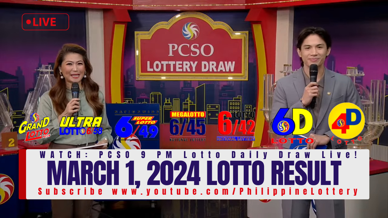 March 1 2024 Lotto Result 6/58 6/45 4D 3D 2D