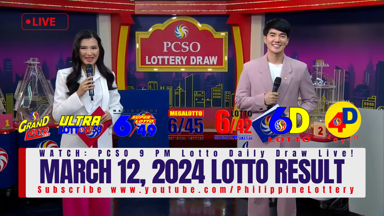 March 12 2024 Lotto Result 6/58 6/49 6/42 6D 3D 2D