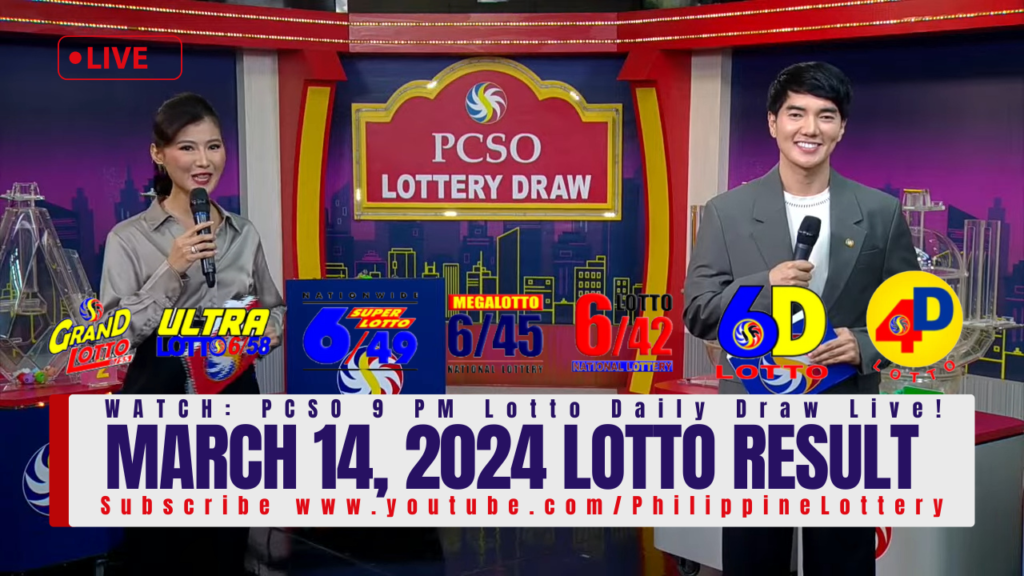 March 14 2024 Lotto Result 6/49 6/42 6D 3D 2D