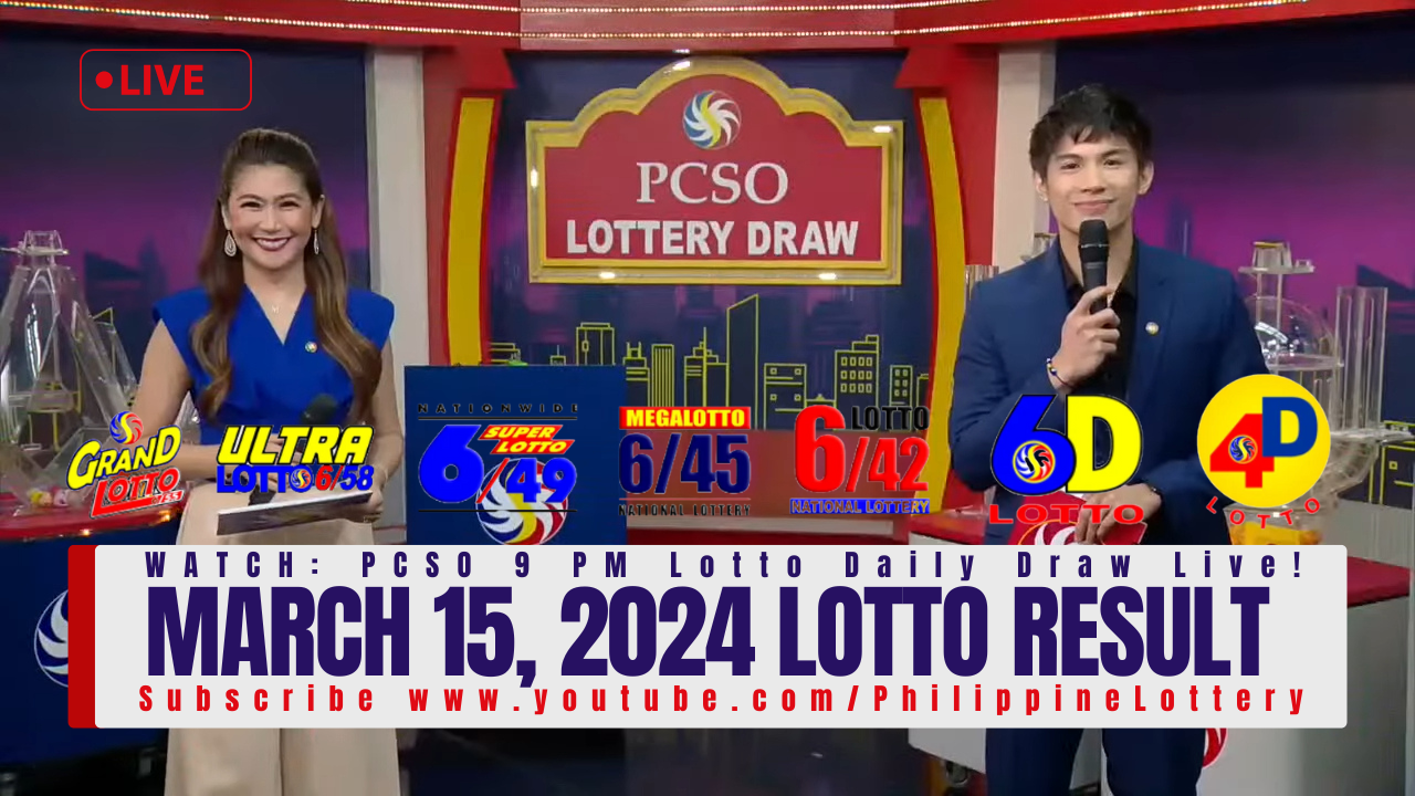 March 15 2024 Lotto Result 6/58 6/45 4D 3D 2D