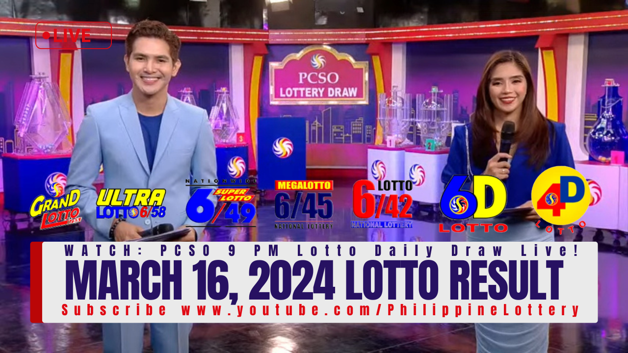 March 16 2024 Lotto Result 6/55 6/42 6D 3D 2D