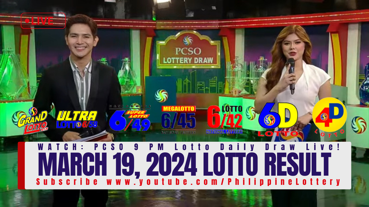 March 19 2024 Lotto Result 6/58 6/49 6/42 6D 3D 2D