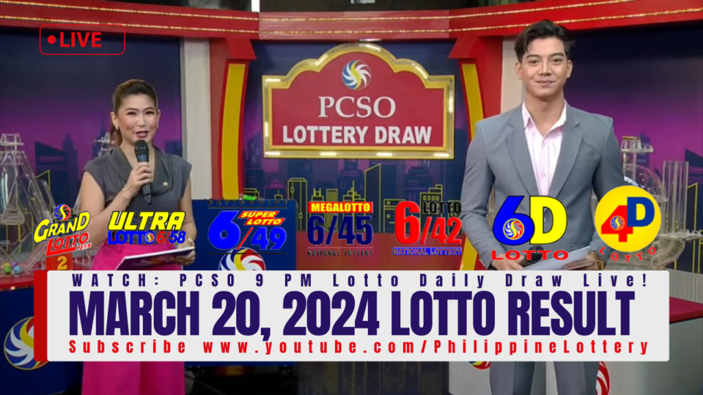 March 20 2024 Lotto Result 6/55 6/45 4D 3D 2D