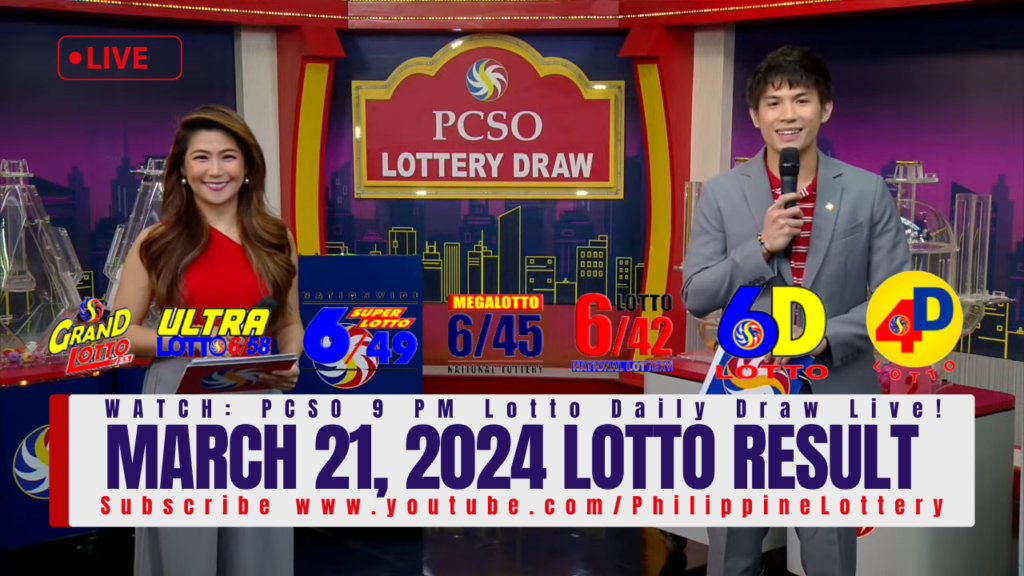 March 21 2024 Lotto Result 6/49 6/42 6D 3D 2D
