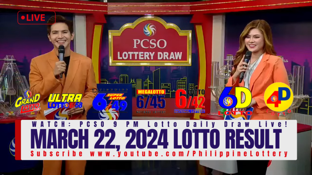 March 22 2024 Lotto Result 6/58 6/45 4D 3D 2D