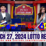 March 27 2024 Lotto Result Today 6/55 6/45 4D 3D 2D