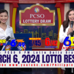March 6 2024 Lotto Result 6/55 6/45 4D 3D 2D