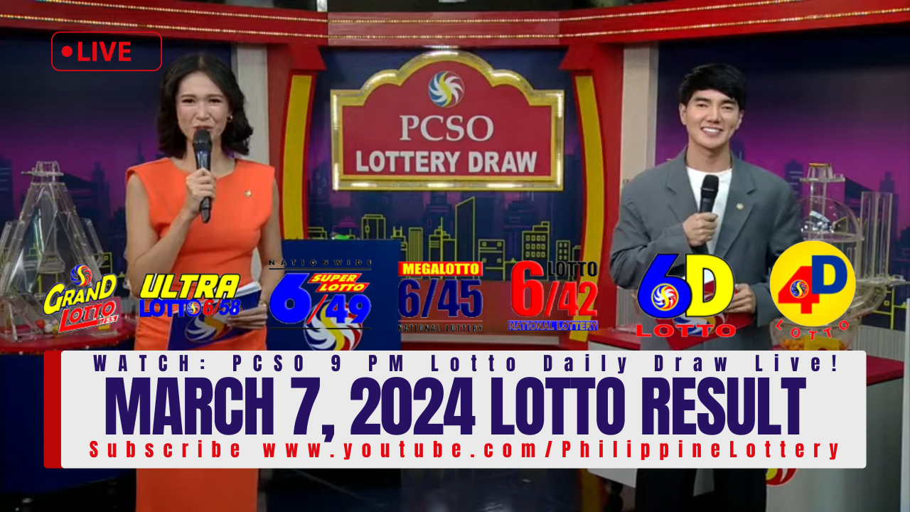 March 7 2024 Lotto Result 6/49 6/42 6D 3D 2D