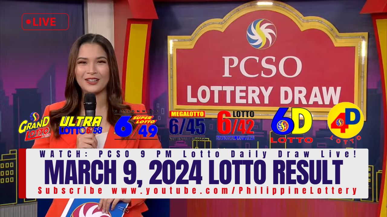 March 9 2024 Lotto Result 6/55 6/42 6D 3D 2D