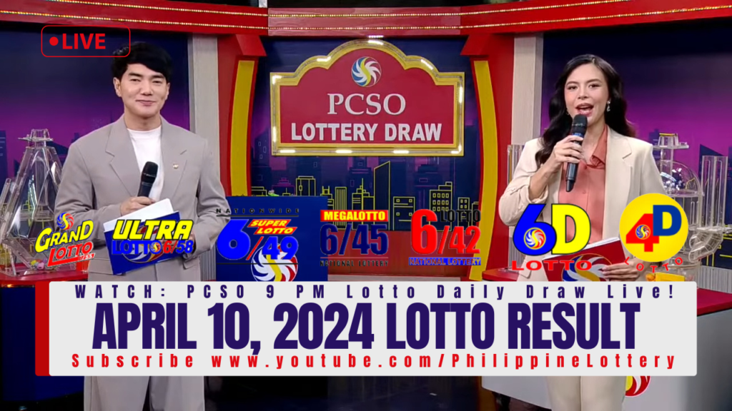 April 10 2024 Lotto Result Today 6/55 6/45 4D 3D 2D