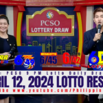 April 12 2024 Lotto Result Today 6/58 6/45 4D 3D 2D