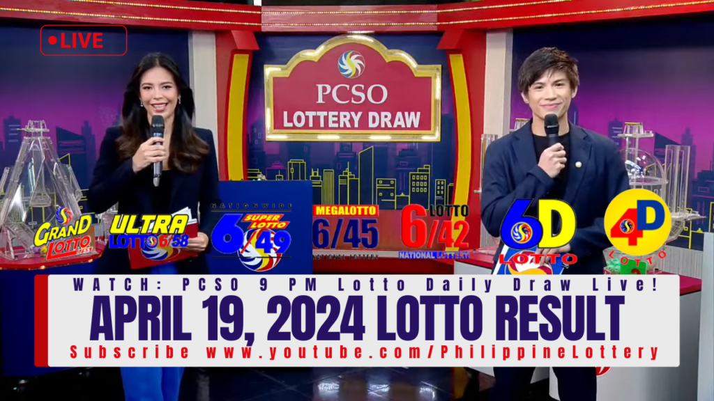 April 19 2024 Lotto Result Today 6/58 6/45 4D 3D 2D