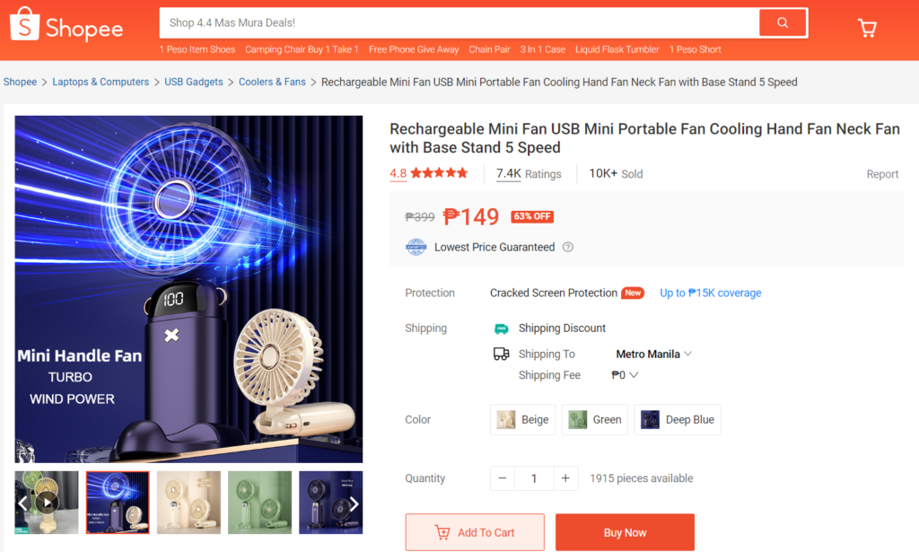 Rechargeable Mini Fan USB Mini Portable Fan Cooling Hand Fan Neck Fan with Base Stand 5 Speed